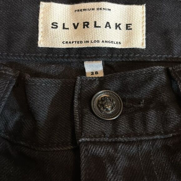 NEW SLVRLAKE black denim jeans London 28 distressed - Picture 4 of 6